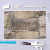 "Ich stecke fest" ein anderer Stein in der Wand Seidenpapier (Handwerk)