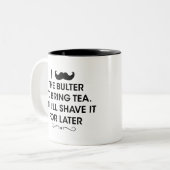 Ich stecke Ihnen eine Frage, aber ich rasiere sie Zweifarbige Tasse (Vorderseite Links)