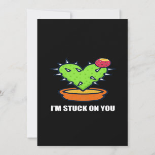 Ich stecke in deinem Kaktus süßes Pflanzendesign f Feiertagskarte