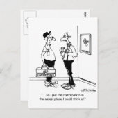 Ich steckte die Kombination in den Safe Postkarte (Vorne/Hinten)