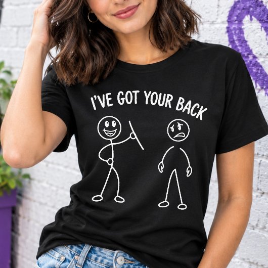Ich Steh Hinter Dir Lustiger Support Tri-Blend Shirt