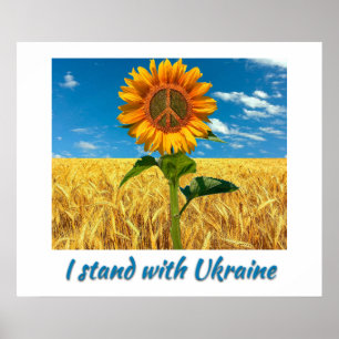 Ich stehe auf dem Poster der Ukraine