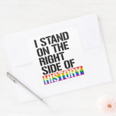 Ich stehe auf der rechten Seite der Geschichte Quadratischer Aufkleber (Umschlag)