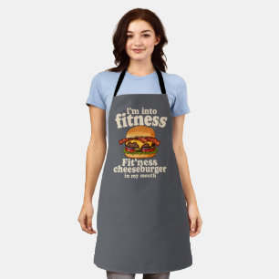 Ich Stehe Auf Fitness Cheeseburger In Meinem Mund  Schürze