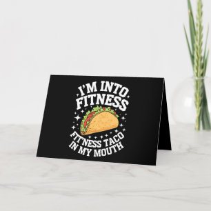 Ich Stehe Auf Fitness Fitness-Taco In Meinem Mund  Dankeskarte