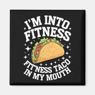 Ich Stehe Auf Fitness Fitness-Taco In Meinem Mund  Magnet