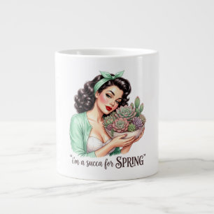 Ich stehe auf Frühling Gartengestaltung Pun Kaff Jumbo-Tasse