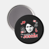 Ich stehe auf Justin -.png Magnet (Vorderseite/Rückseite)