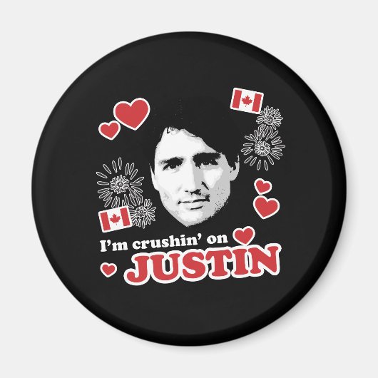 Ich stehe auf Justin -.png Magnet (Vorne)