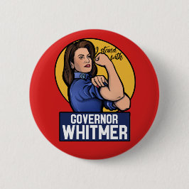 Ich stehe bei Gouverneur Whitmer Button