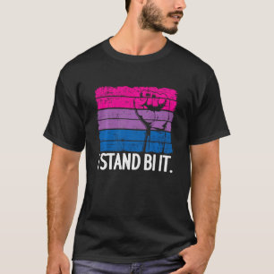 Ich stehe da, es ist Vintager, bisexueller Rainbow T-Shirt