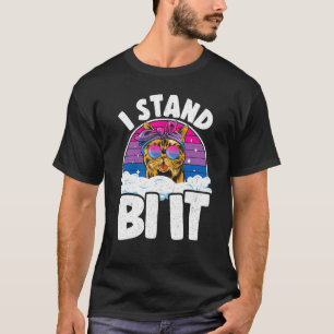 Ich stehe dazu Bi Es Regenbogen Katze Bisexuell St T-Shirt