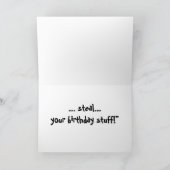 "Ich stehe dir den Geburtstag im Stich" Karte (Innenseite)