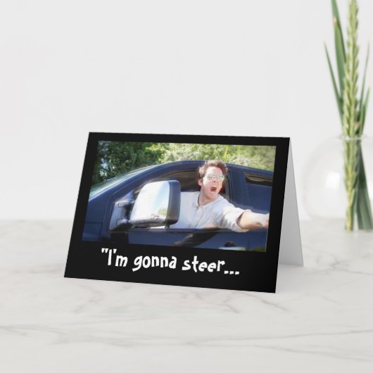 "Ich stehe dir den Geburtstag im Stich" Karte (Vorderseite)