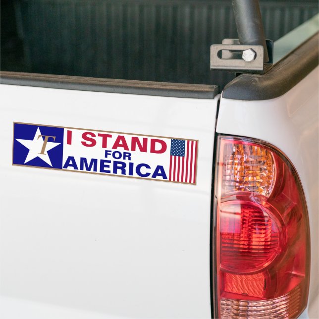 Ich stehe für Amerika Autoaufkleber (Auf Lkw)