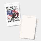 Ich stehe für das Flaggennetz der Cross Flag USA Ausweis (Vorder- & Rückseite)