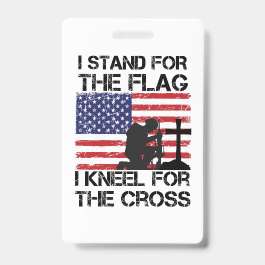 Ich stehe für das Flaggennetz der Cross Flag USA Ausweis (Vorderseite)