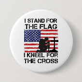 Ich stehe für das Flaggennetz der Cross Flag USA Button (Vorderseite)