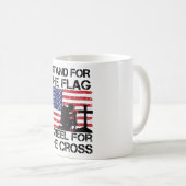 Ich stehe für das Flaggennetz der Cross Flag USA Kaffeetasse (VorderseiteRechts)