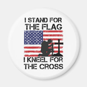 Ich stehe für das Flaggennetz der Cross Flag USA Magnet