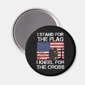 Ich stehe für das Flaggennetz der Cross Flag USA Magnet (Vorderseite/Rückseite)