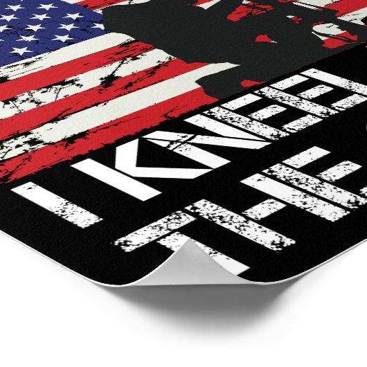 Ich stehe für das Flaggennetz der Cross Flag USA Poster (Ecke)