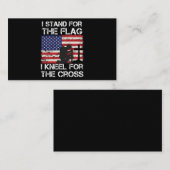 Ich stehe für das Flaggennetz der Cross Flag USA Visitenkarte (Vorne/Hinten)