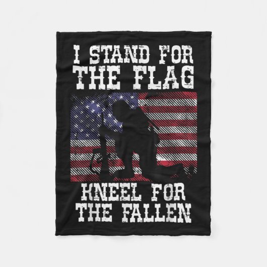 Ich stehe für das Knie der gefallenen Soldaten Fleecedecke (Vorderseite)