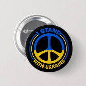 Ich stehe für das ukrainische Friedenssymbol Button (Vorne & Hinten)