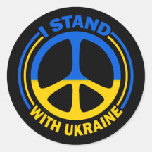 Ich stehe für das ukrainische Friedenssymbol