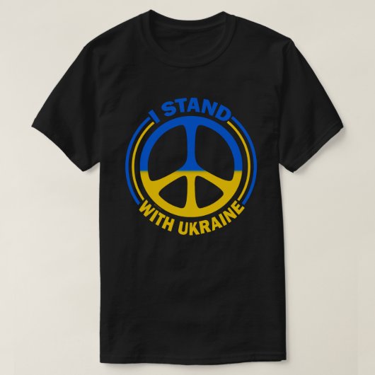 Ich stehe für das ukrainische Friedenssymbol T-Shirt (Design vorne)