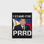 Ich stehe für den PRD-Unterstützer Digong Duterte Karte (Gelbe Blume)
