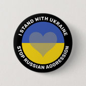 Ich stehe für den ukrainischen Antikriegsschalter Button (Vorderseite)