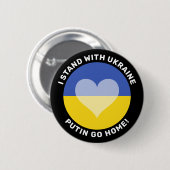 Ich stehe für den ukrainischen Antikriegsschalter Button (Vorne & Hinten)