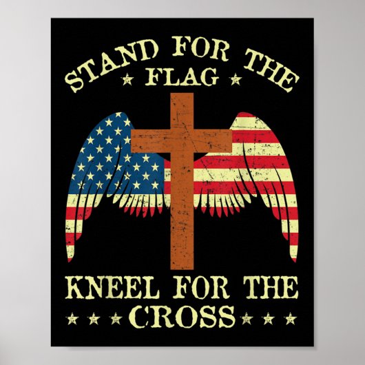 Ich stehe für die Fahne für das Cross Memorial Poster (Vorne)