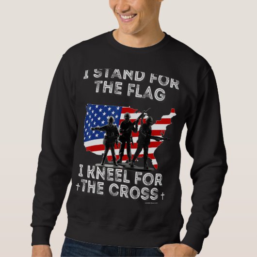 Ich stehe für die Flagge, die ich für das Kreuz ke Sweatshirt (Vorderseite)
