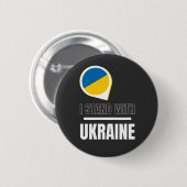 Ich stehe für die Ukraine - Unterstützung der Ukra Button (Vorne & Hinten)