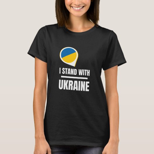 Ich stehe für die Ukraine - Unterstützung für ukra T-Shirt (Vorderseite)