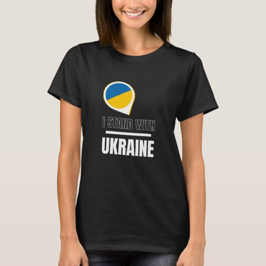 Ich stehe für die Ukraine - Unterstützung für ukra T-Shirt (Vorderseite)