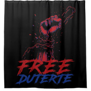Ich stehe für Duterte Free DU30 Free Duterte Duschvorhang