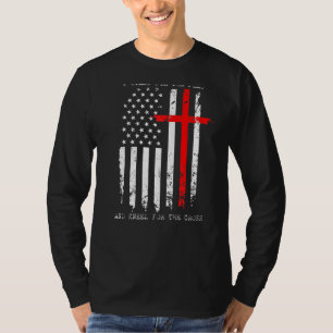 Ich stehe für Fahne und Knie für die Cross US F T-Shirt
