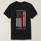 Ich stehe für Flag und Kneel für Kreuzfahrer T-Shirt (Design vorne)
