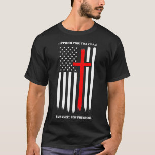 Ich stehe für Flag und Kneel für Kreuzfahrer T-Shirt