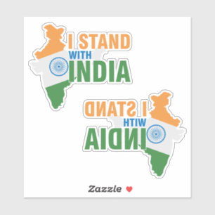 Ich stehe für Indien II Aufkleber