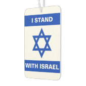 Ich stehe für Israel-Zoll-Text Israel-Flagge Autolufterfrischer (Links)