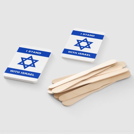 Ich stehe für Israel-Zoll-Text Israel-Flagge Fächer (Non-assembled)