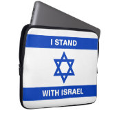 Ich stehe für Israel-Zoll-Text Israel-Flagge Laptopschutzhülle (Vorne Rechts)