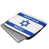 Ich stehe für Israel-Zoll-Text Israel-Flagge Laptopschutzhülle (Vorne Knopf)