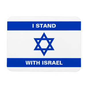 Ich stehe für Israel-Zoll-Text Israel-Flagge Magnet