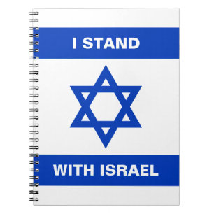 Ich stehe für Israel-Zoll-Text Israel-Flagge Notizblock